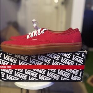 Vans Cherry Canvas Shoes with Gum Soles